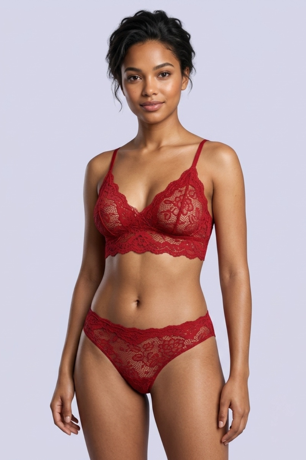 Scarlet Desire Lace Cheeky Brief | 3 Pack - Image 2
